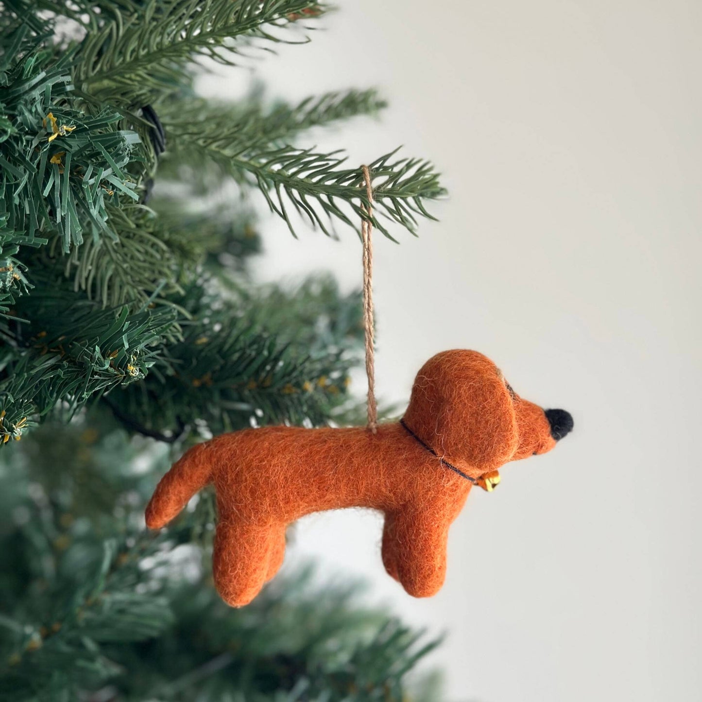 Deer Harbour Design - Felt Ornament - Dachshund Dog: Black