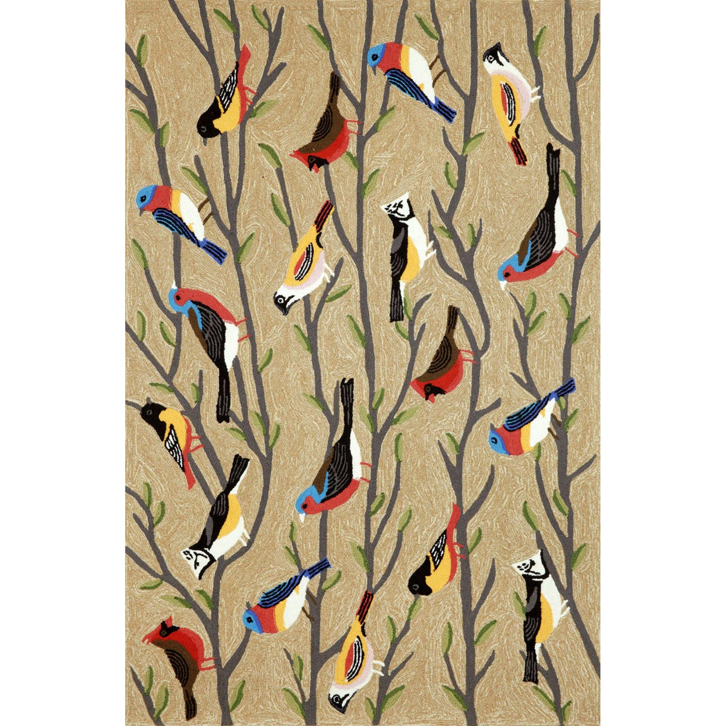 Liora Manne - Frontporch Birds Indoor/Outdoor Rug: Multi / 2' x 3' / Polyester; Acrylic