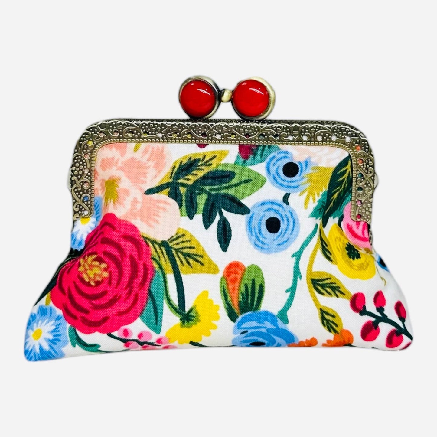 Kiki & Syds - Kiki & Syds ON THE GO Credit Card Clutch-Garden Party Cream: Blue