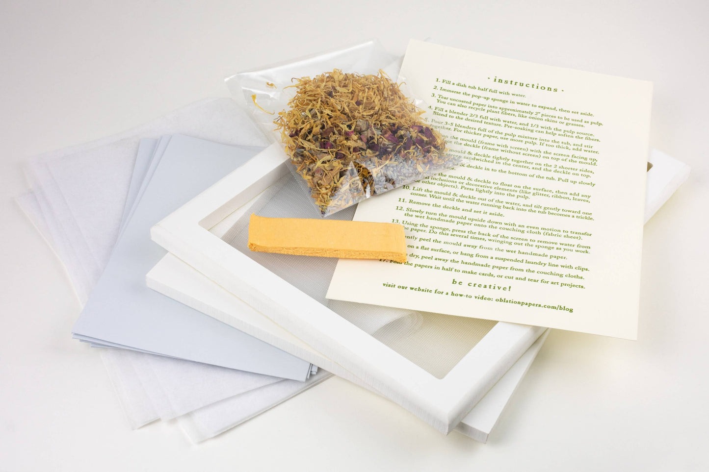 Oblation Papers & Press - Handmade Papermaking Kit