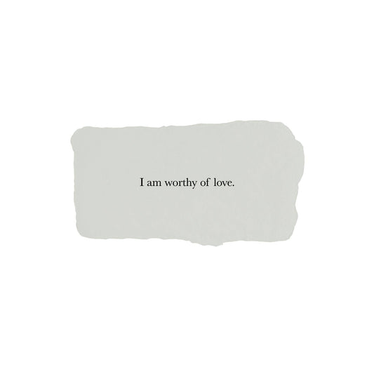 farmette - I am worthy of love affirmation card