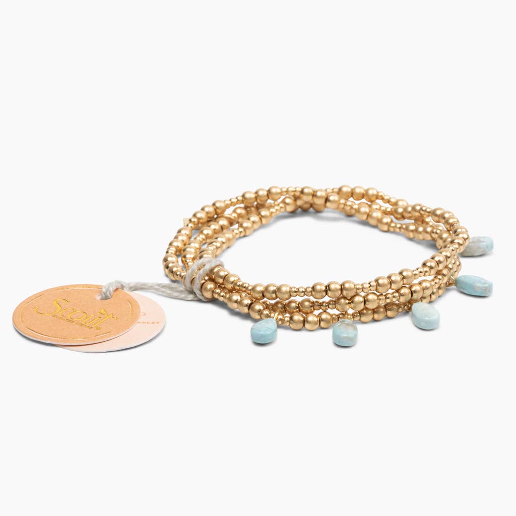 Scout Curated Wears - Metal Wrap - Timeless/Blue Howlite/Gold