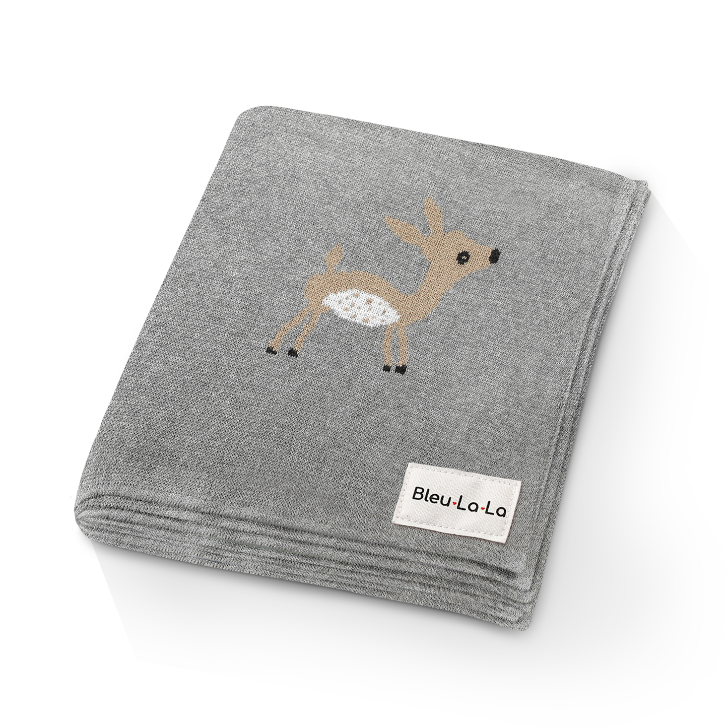 Bleu La La - 100% Luxury Cotton Receiving Swaddle Baby Blanket - Deer: Sage