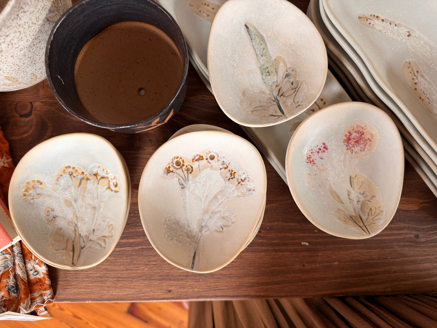 Hand-Painted Stoneware Plate, 4 Styles (Each One Will Vary)