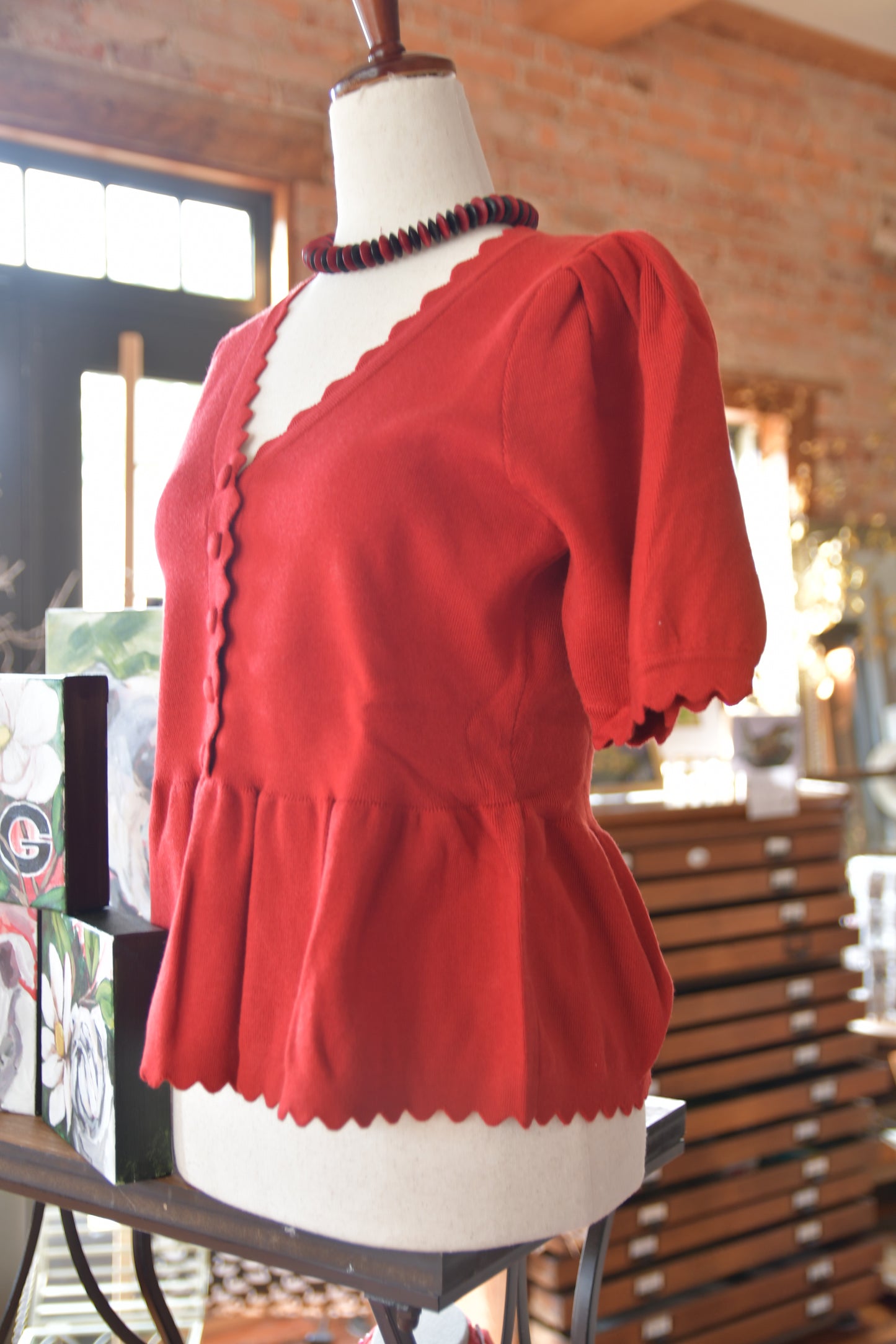 Charlotte Scallop Trim Sweater