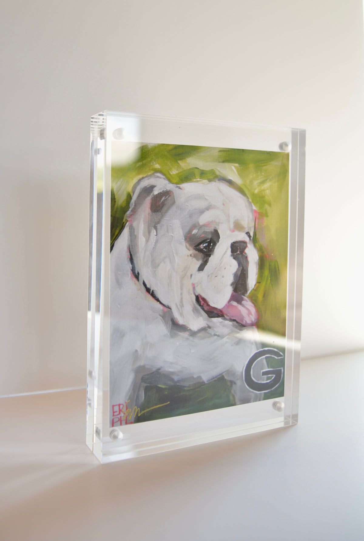 Ga Bulldog:A Portrait Framed Print