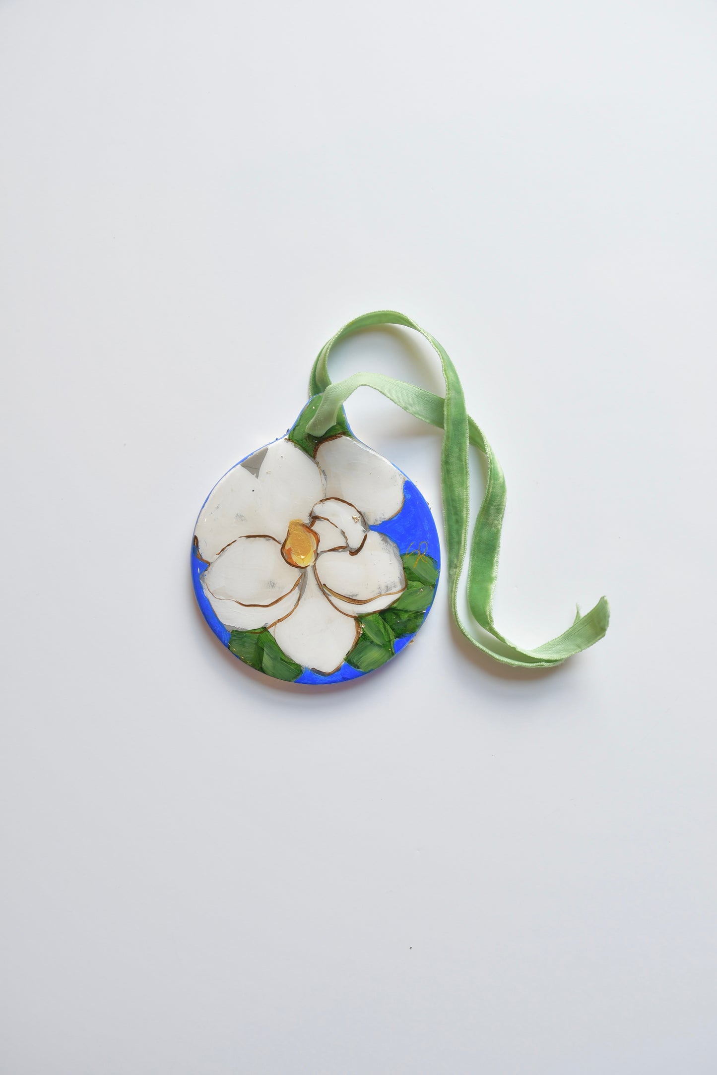 Magnolia Ceramic Art Ornament