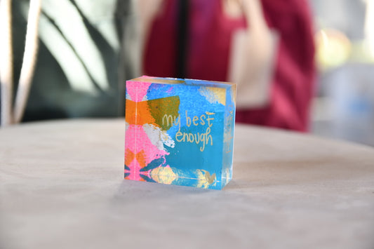 My Best is Enough - Affirmation Lucite Block