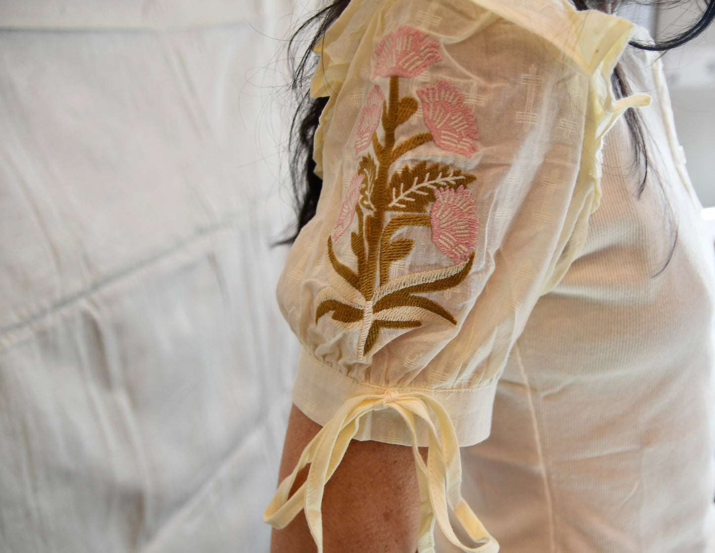 Block Print Embroidered Tee