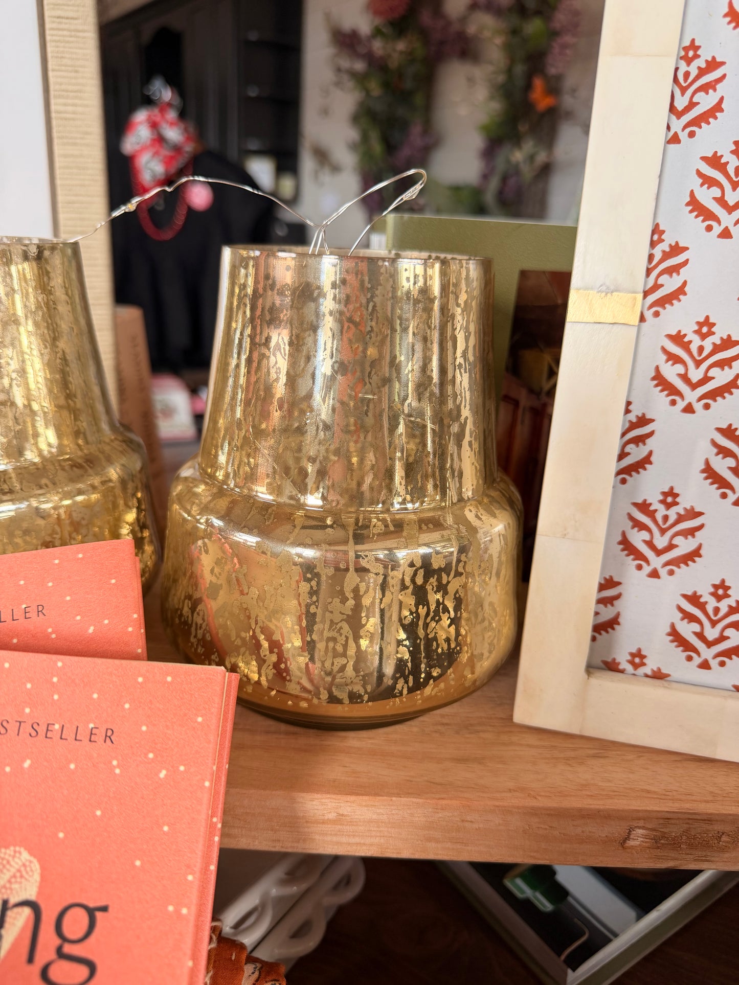 Gold glass votive