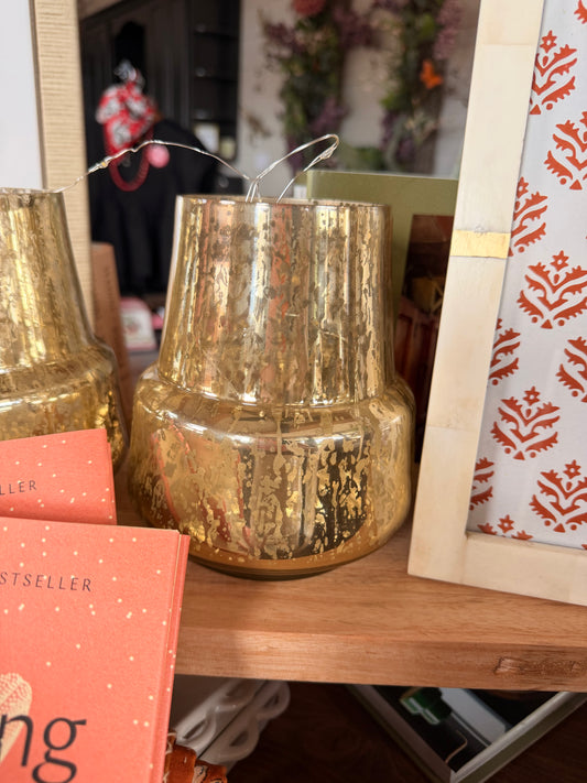 Gold glass votive