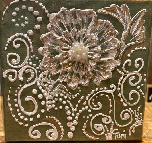 Textural Art with Acrylic Paint by Pauline December 16