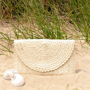 Straw Clutch - Ivory