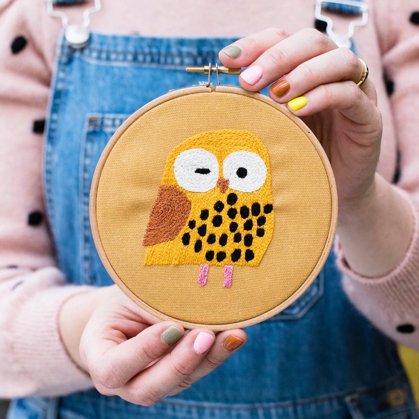 OWL EMBROIDERY HOOP KIT