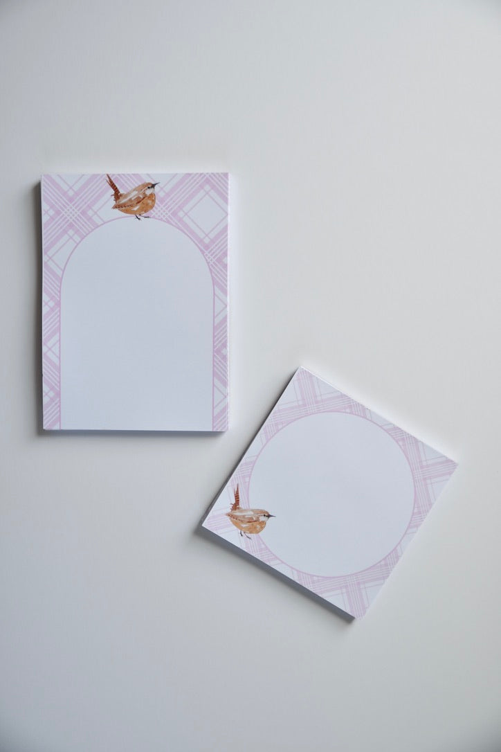 Garden Wren 5x5 Notepad