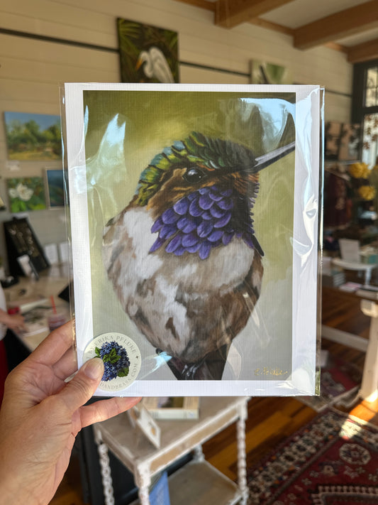Hummingbird Art Print  9.5x6.75