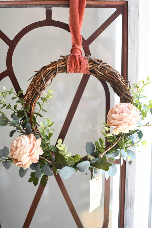 Garden Peony Small Wreath