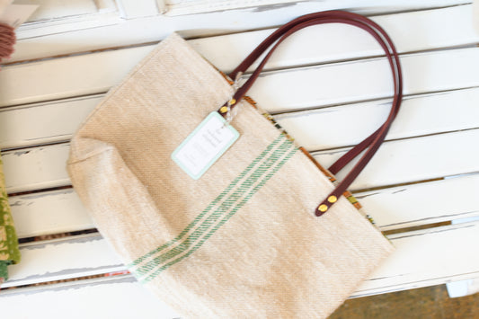 Vintage Grain Sack Tote