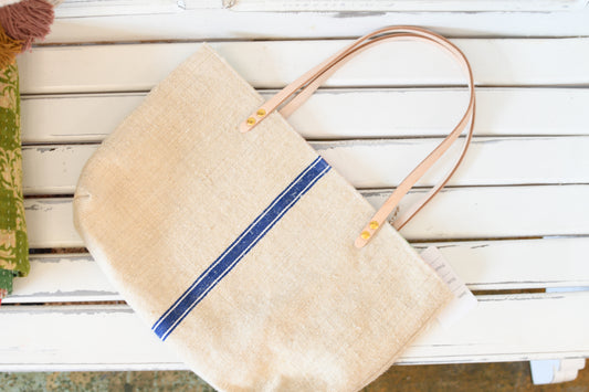 Vintage Grain Sack Tote