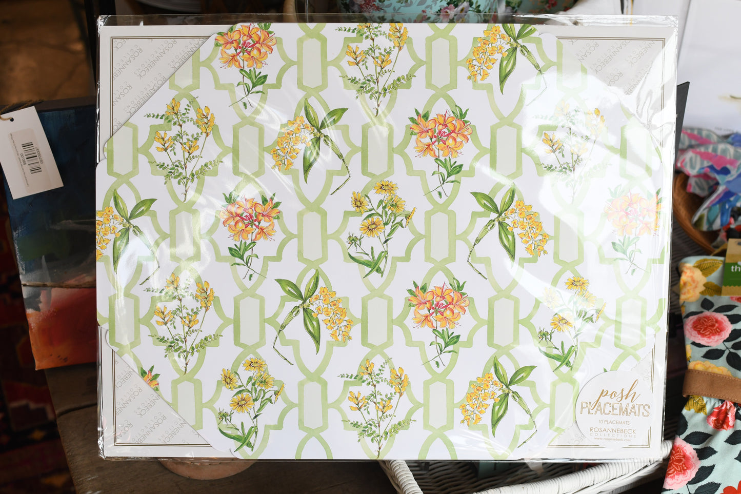 Green Trellis Die Cut Placemat 20 ct