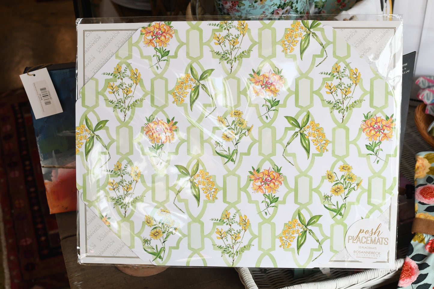 Green Trellis Die Cut Placemat 20 ct