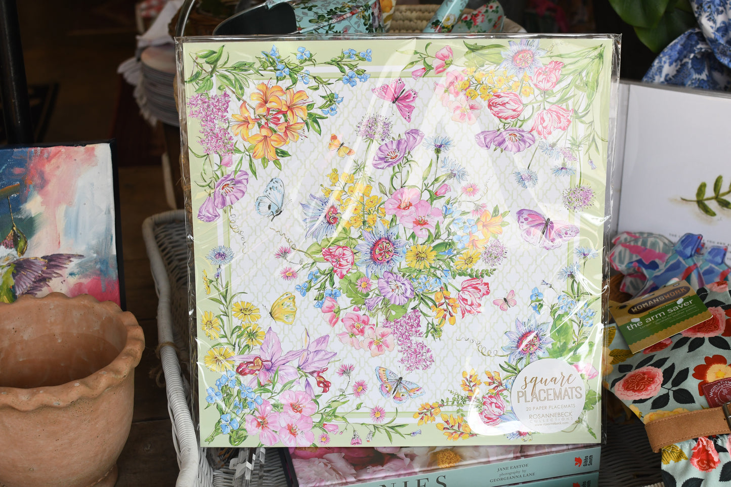 Green Botanical Garden Square Placemat 20 ct