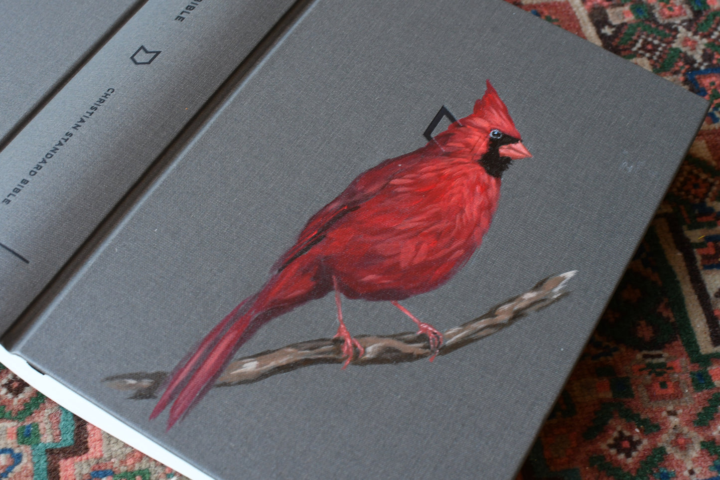 Hand-painted Men’s Bible Ready to Ship- Cardinal