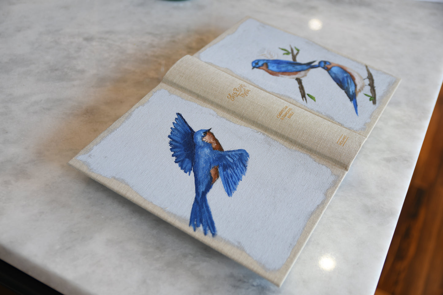 Hand painted Bible - Eastern Bluebirds