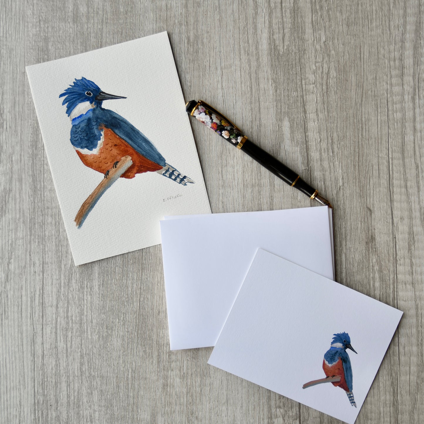 Kingfisher Personalized Notecards