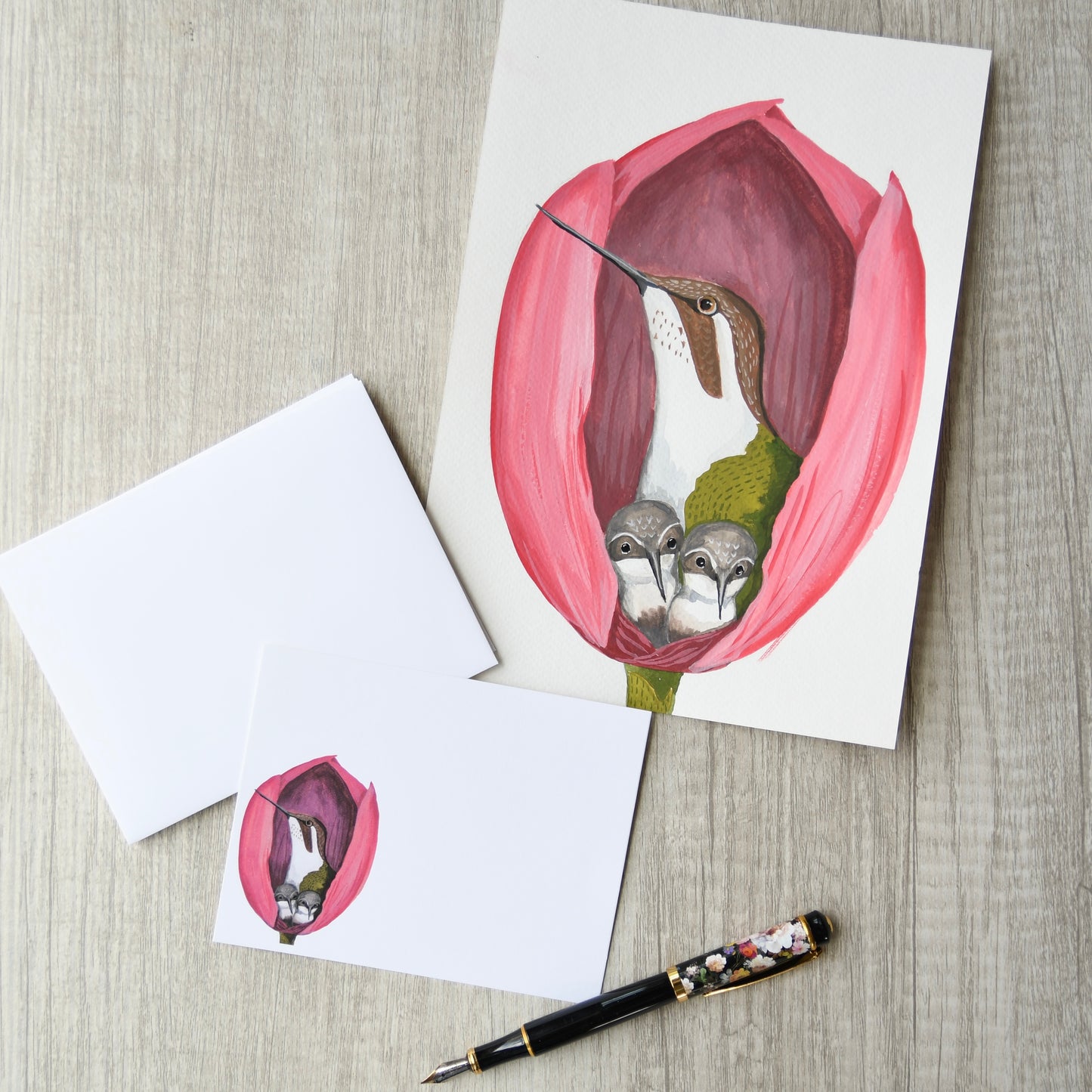 Hummingbird Mama Personalized Notecards