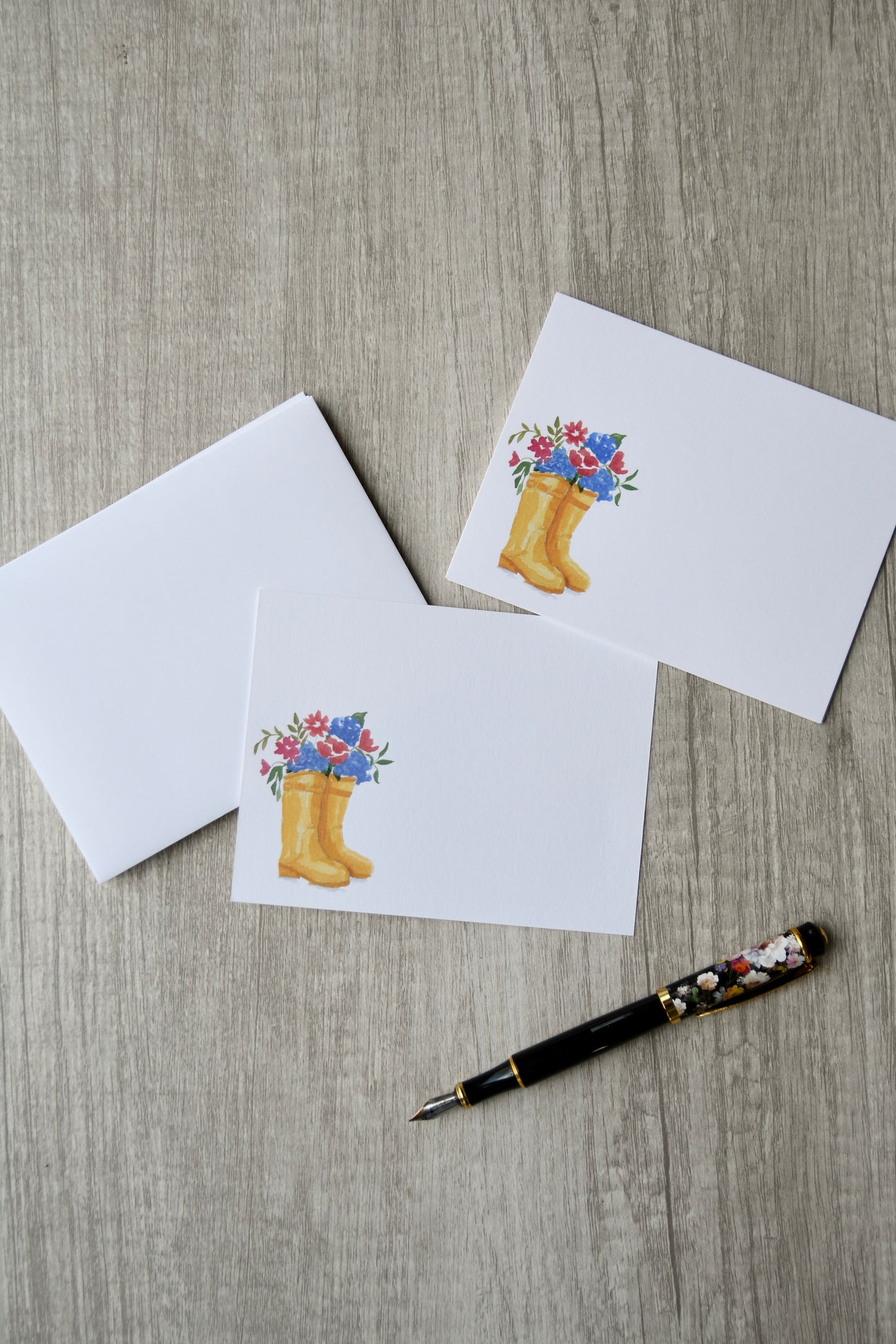 Garden Boots Personalized Notecards