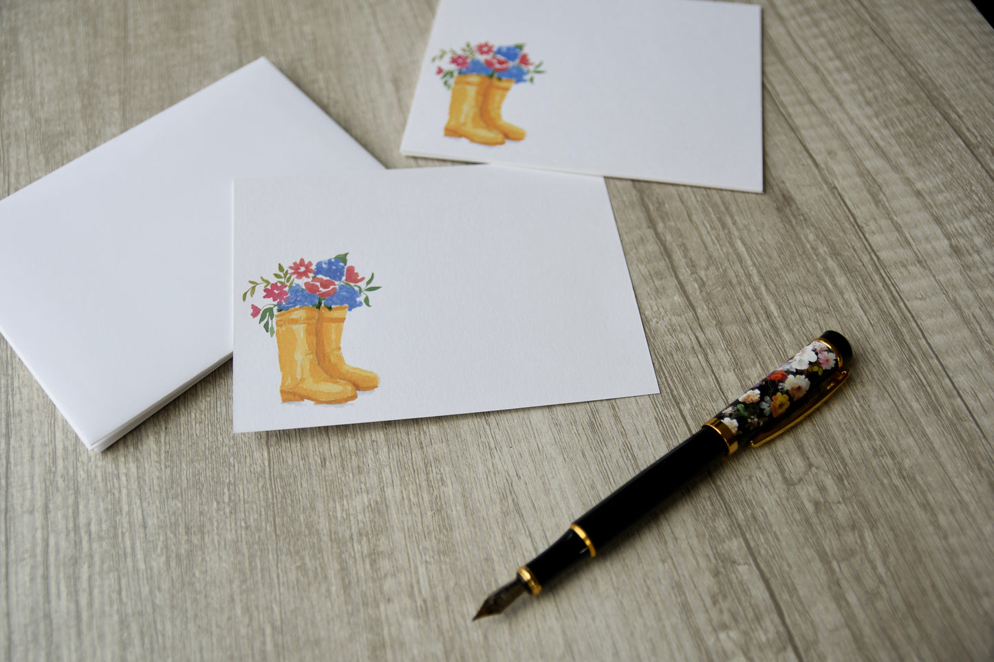 Garden Boots Personalized Notecards