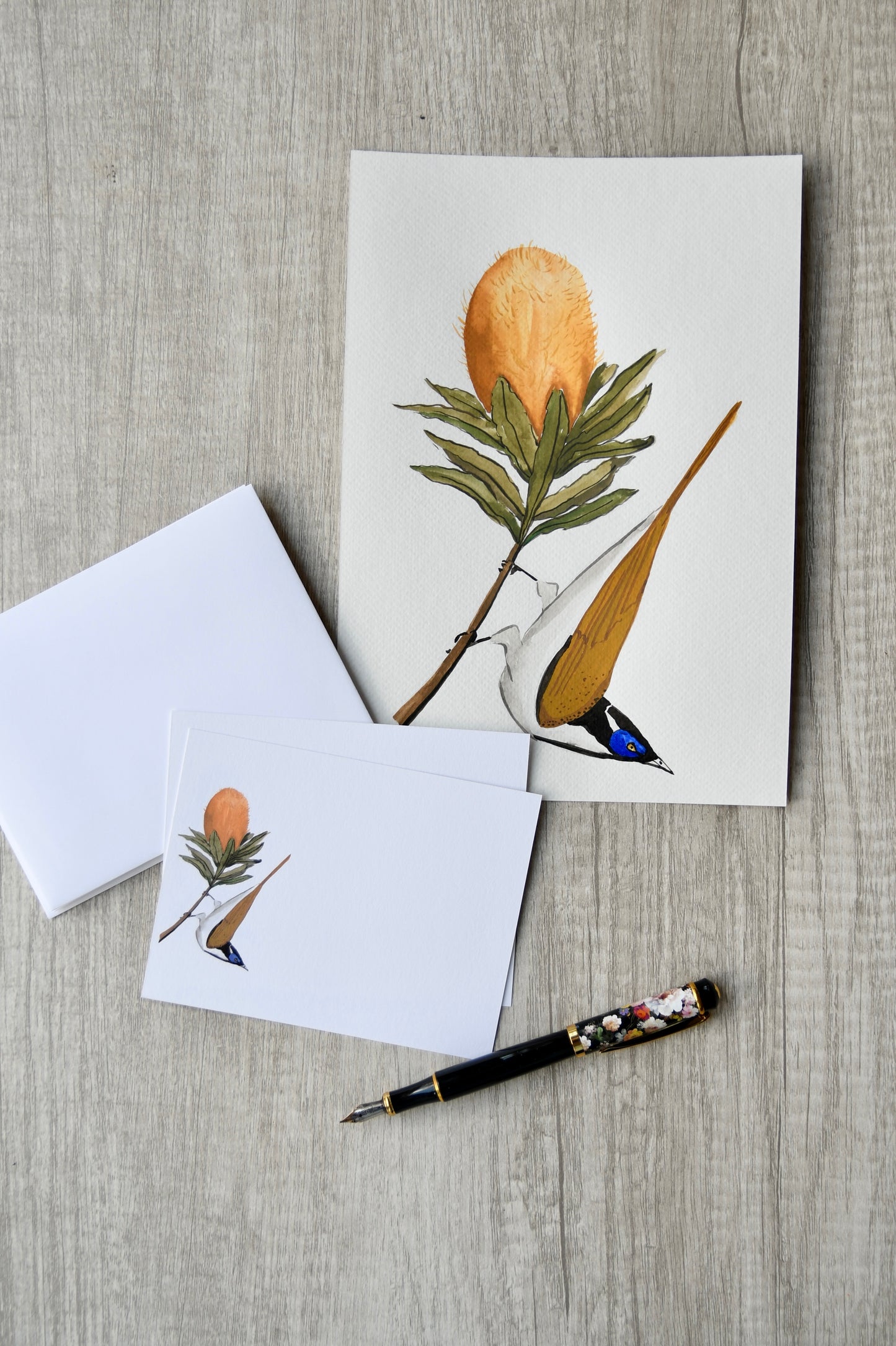 Blue-Faced Honeyeater Personalized Notecards