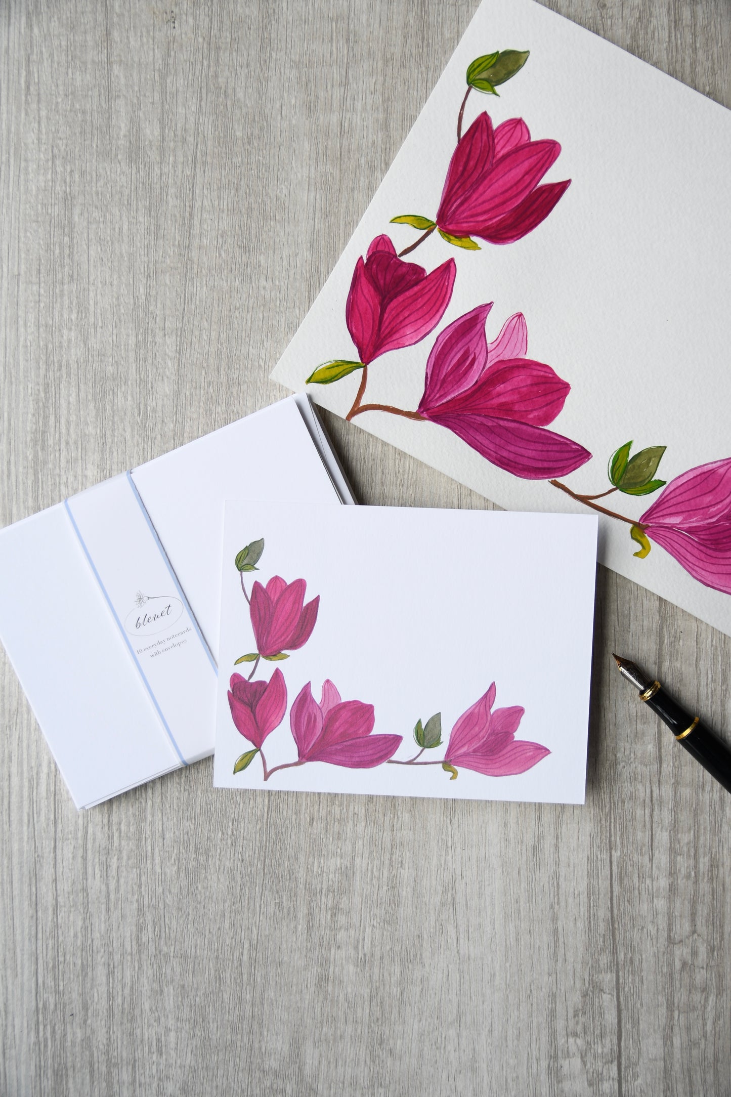 Tulip Magnolias Personalized Notecards