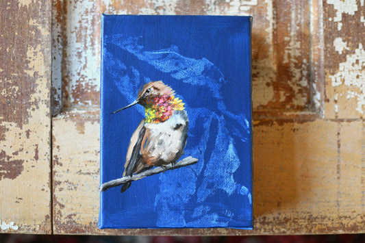 "Confident Strength" Rufous Hummingbird Oil by Erika Pfluke