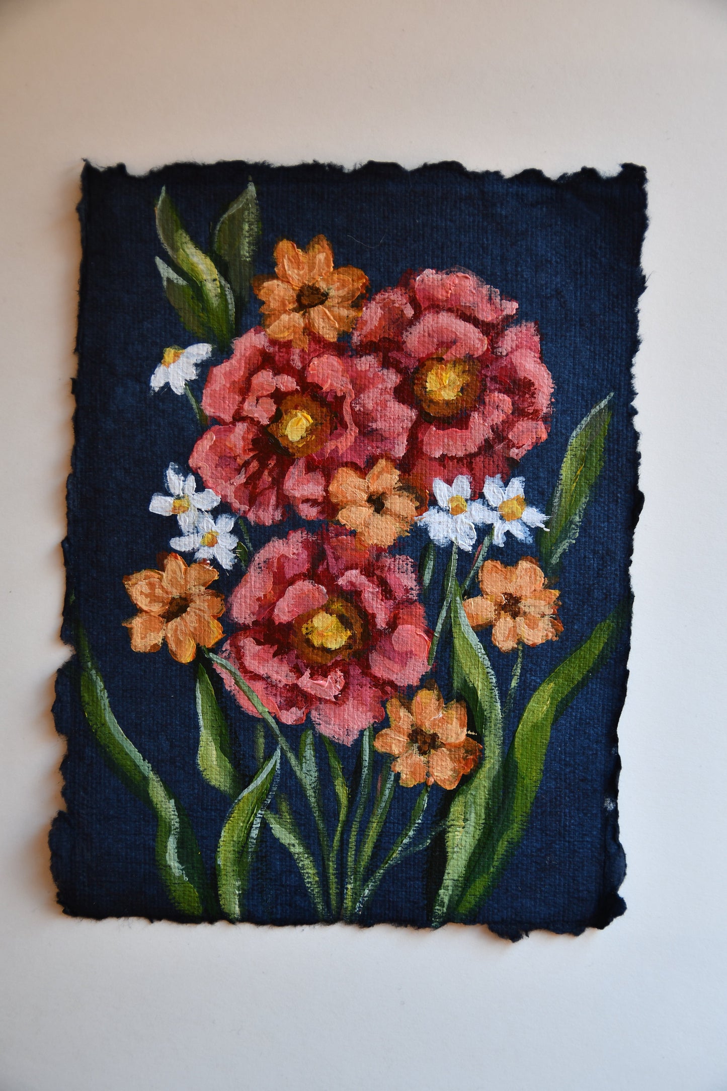 Wildflowers on Blue