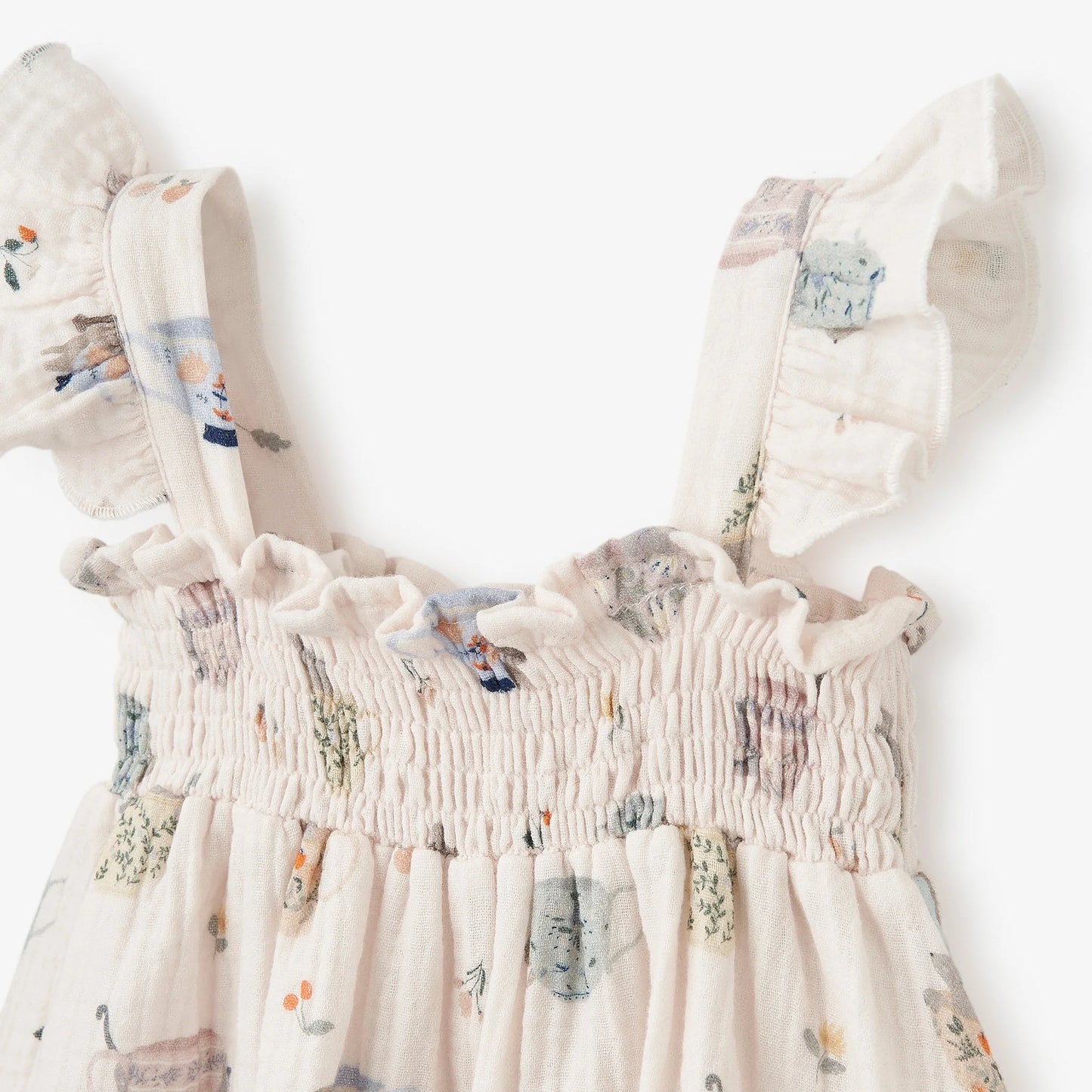 Tea Party Organic Muslin Smocked Dress w/ Bloomer Tea Party Organic Muslin Smocked Dress w/ Bloomer Tea Party Organic Muslin Smocked Dress w/ Bloomer TEA PARTY ORGANIC MUSLIN SMOCKED DRESS W/ BLOOMER