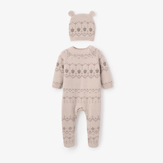 Acorn Fairisle Jumpsuit + Hat