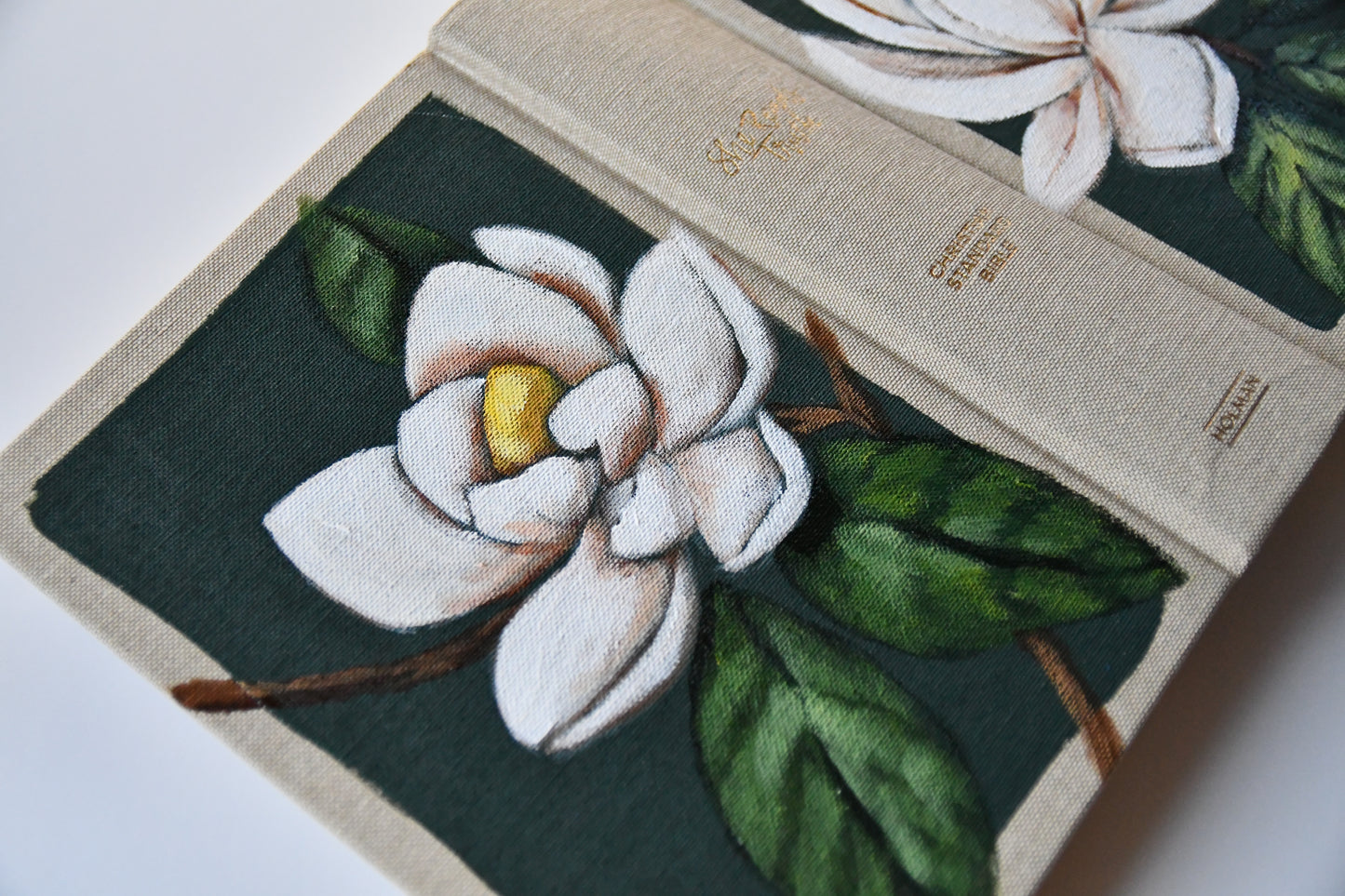 Magnolia Hand Painted Bible