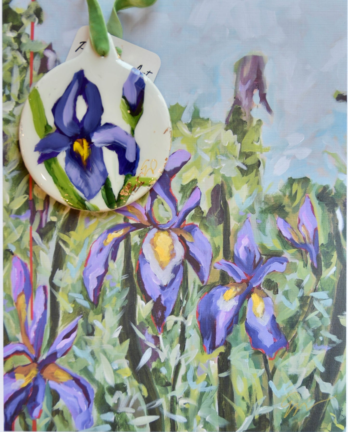 "Wild Iris Signature Collection Ceramic Art Ornament & Print 1 of 10