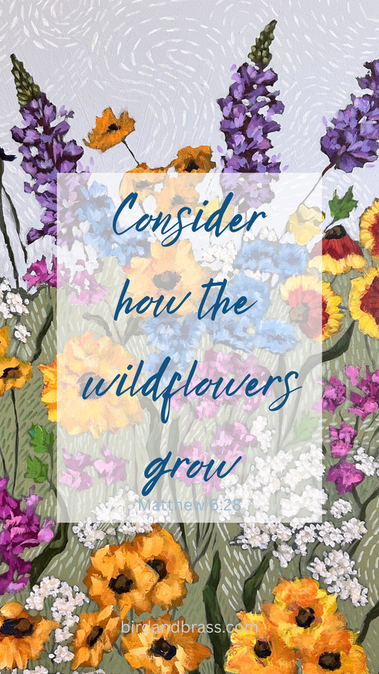 Wildflowers Lock Screen Digital Download
