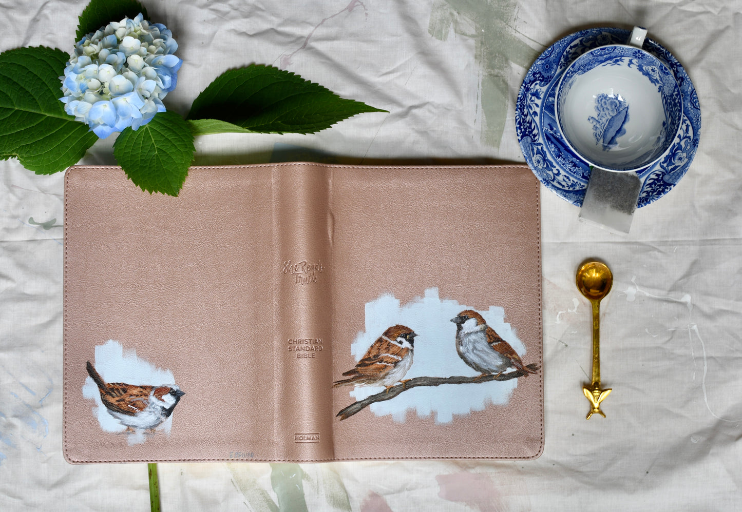 Hand Painted Bible - Sparrows