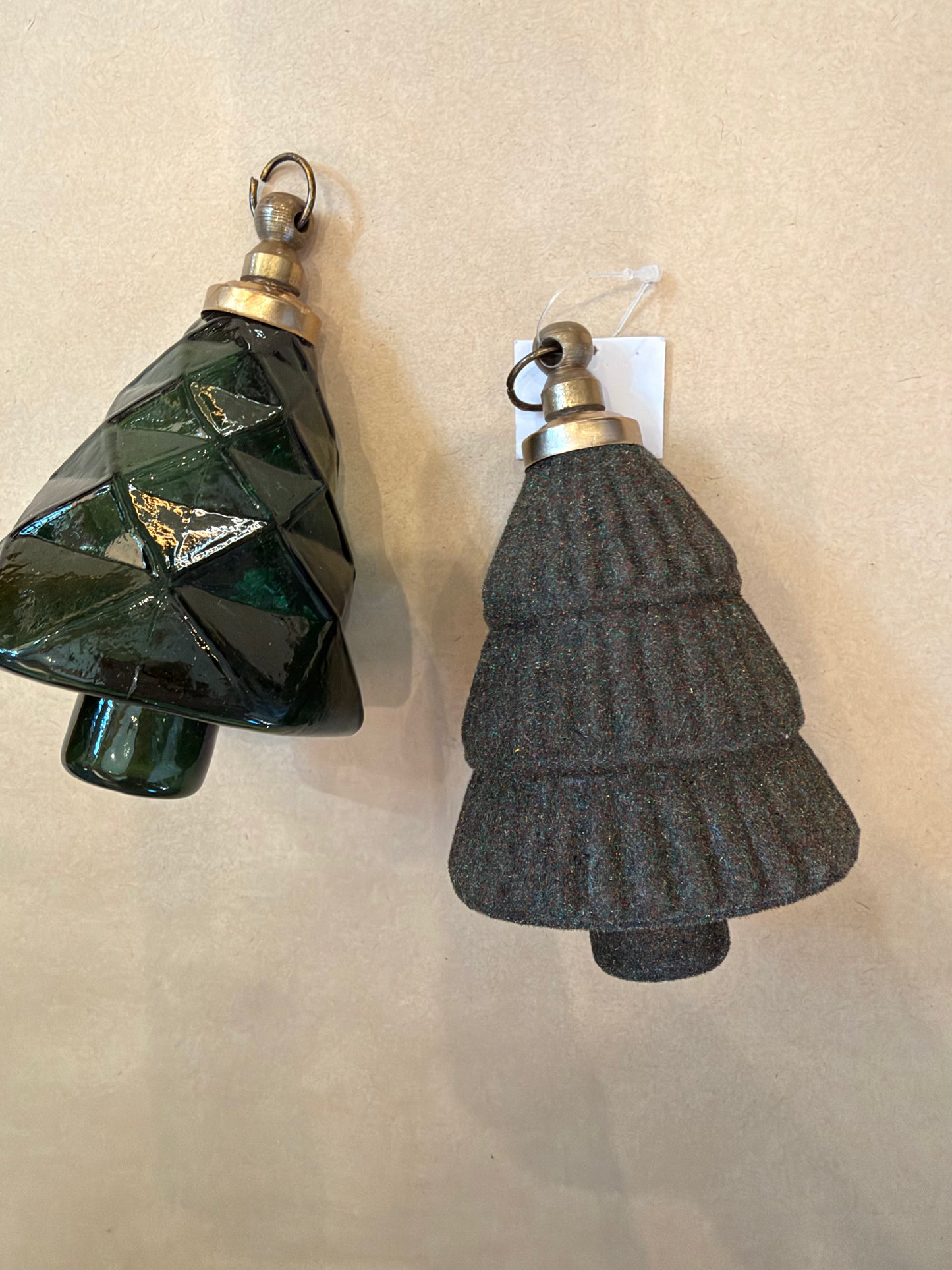 Glass Green Tree Ornament