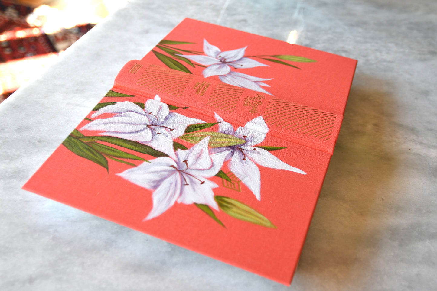 Hand painted Bible - White Lilies