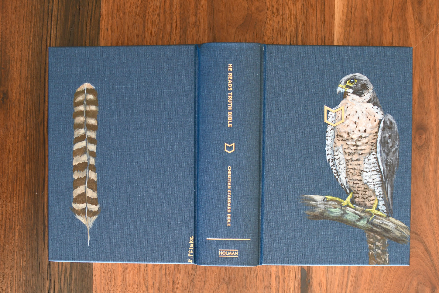 Peregrine Falcon Hand-Painted Men’s Bible