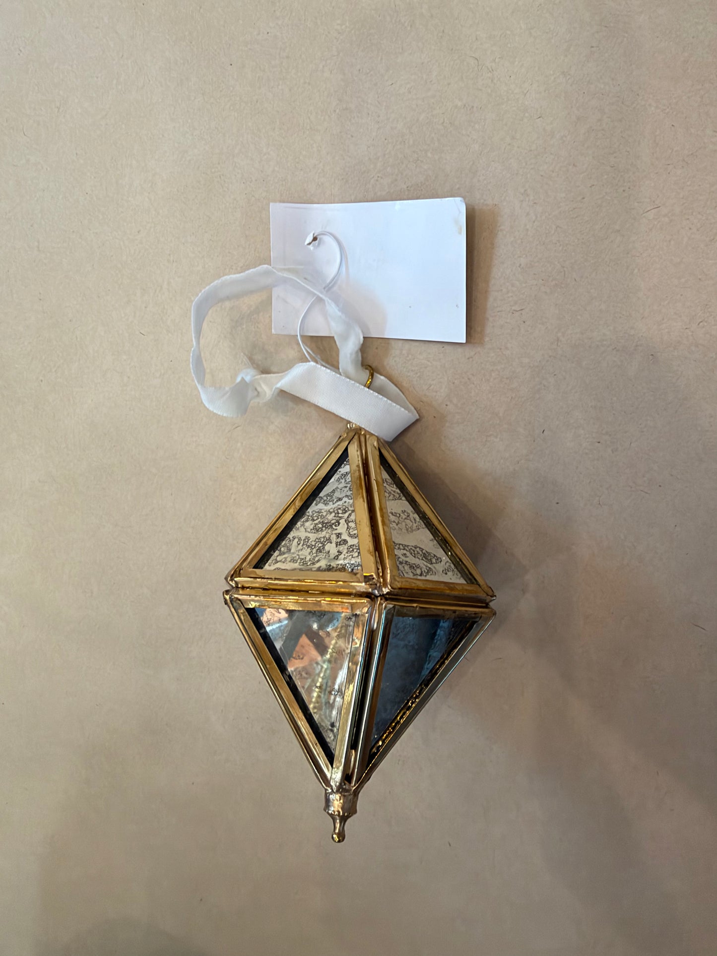 Prism Glass and Gold Ornament