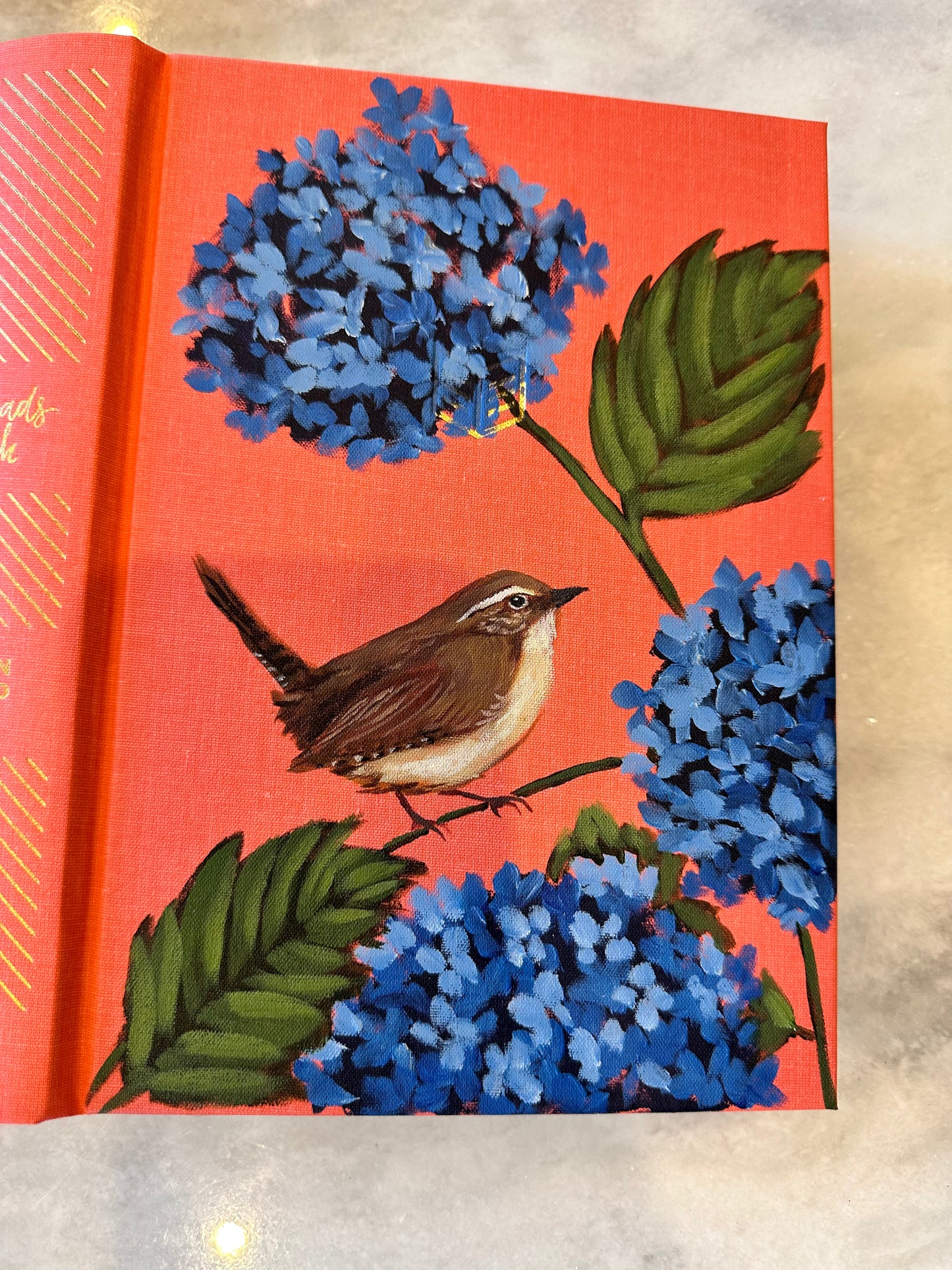 Hand painted Wren Bible