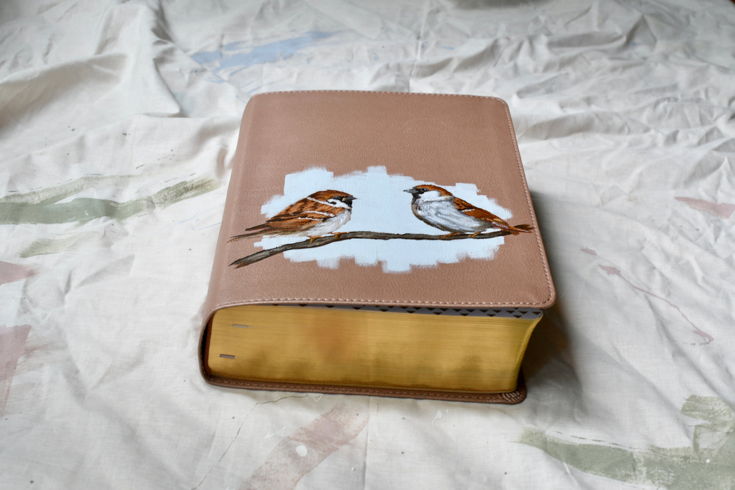 Hand Painted Bible - Sparrows