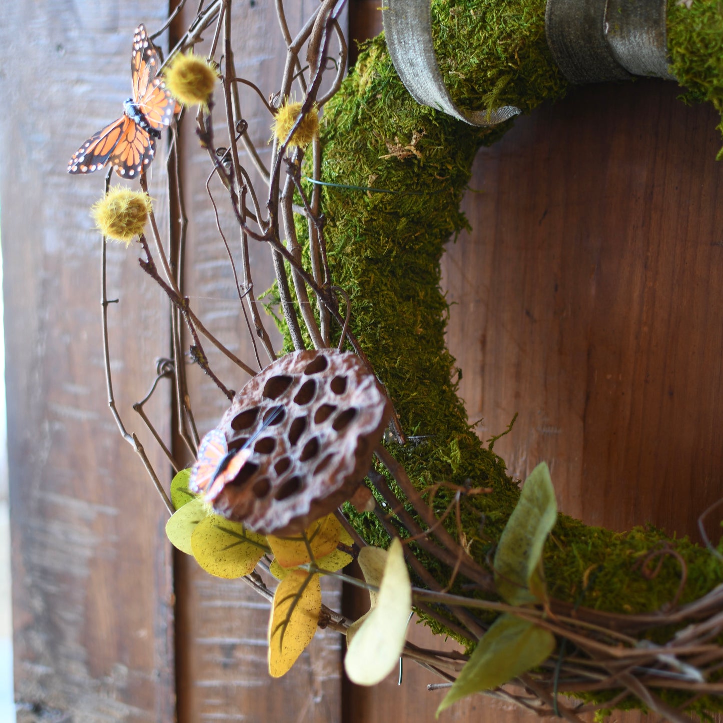 Butterfly  Moss Wreath