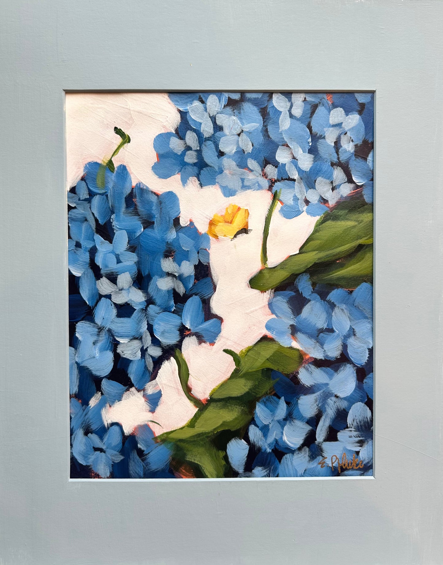 Hydrangeas No. 1- Acrylic on Paper